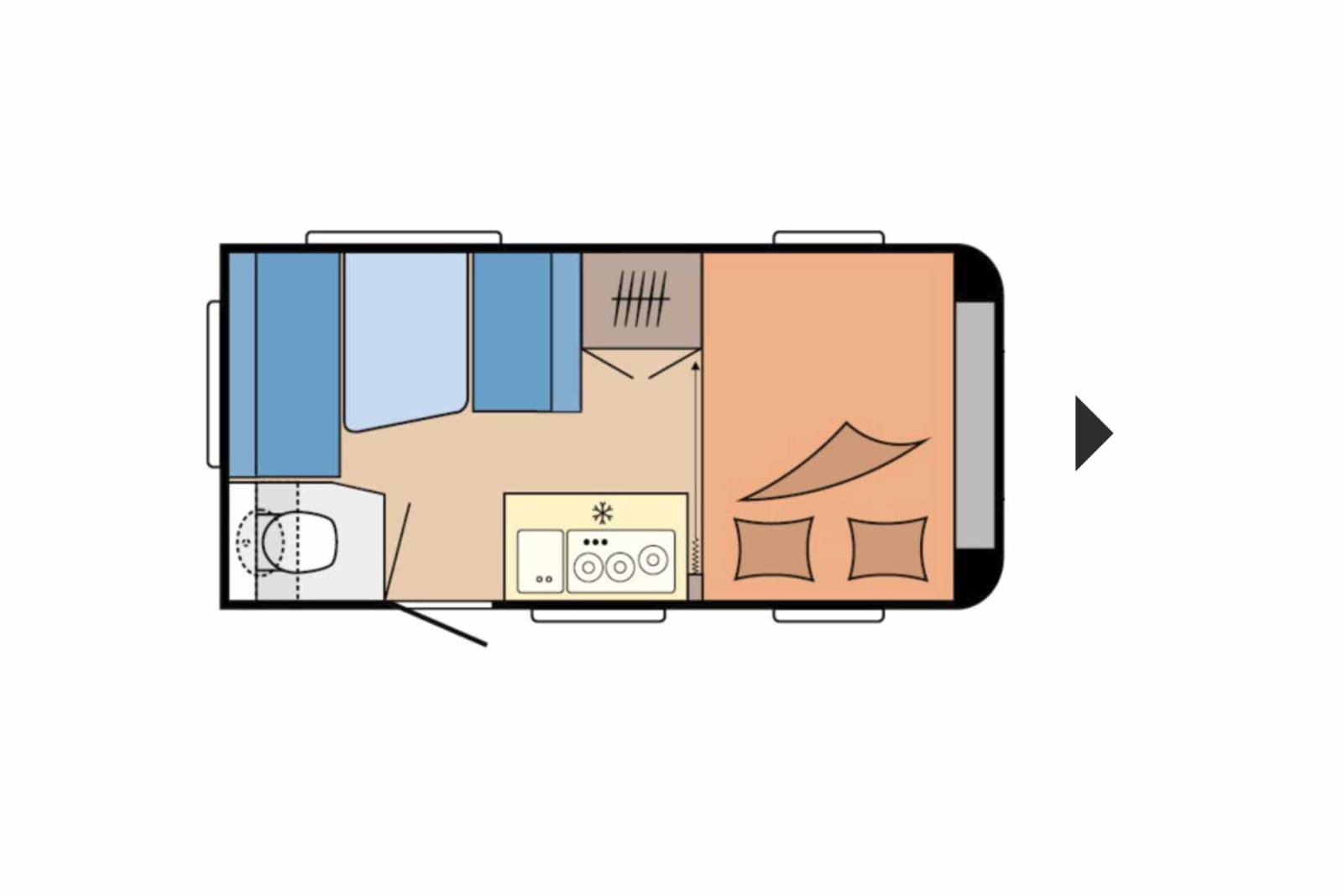 Vend Une petite caravane d'occasion récente, en parfait état, 4 places, une Hobby 390 SF Ontour, à Roques proche de Toulouse (31)