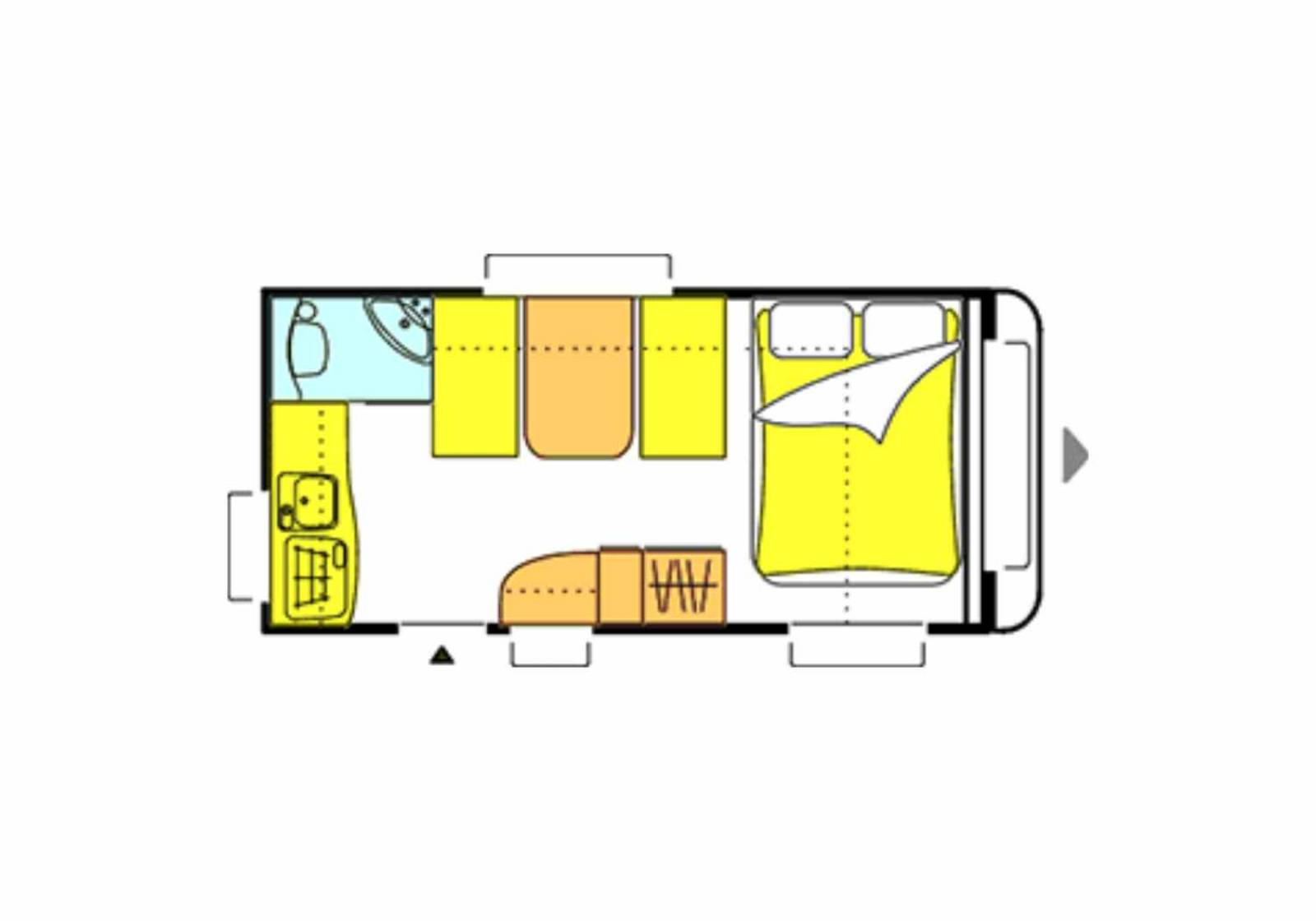 Achat Caravane occasion, lit transversal avant, 4 couchages, Sterkeman Tassili 460 CP à Roques proche de Toulouse (31)