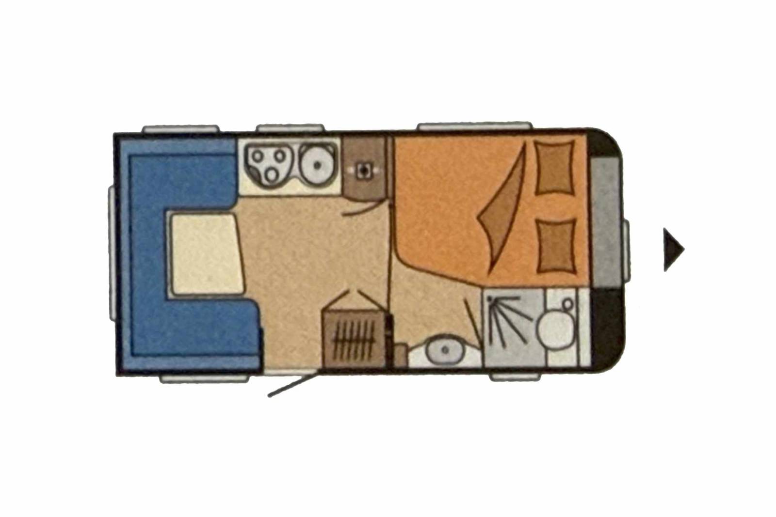 Achat Caravane occasion, lit à la française, salon en U, 4 couchages, Hobby 460 UFe De Luxe, à Roques proche de Toulouse (31)