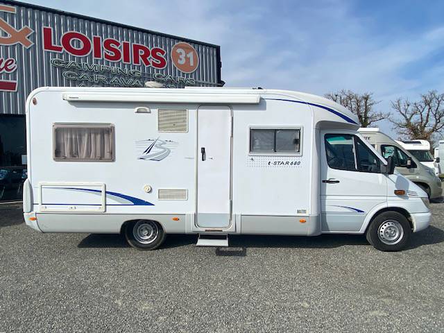 Camping-car profilé occasion, mercedes, 4 places, Bürstner T Star 680, à Roques proche de Toulouse (31)