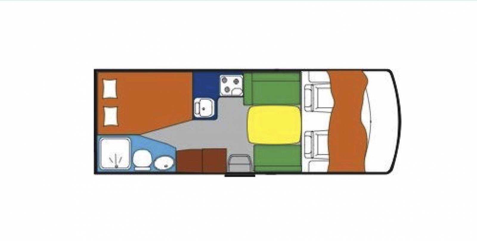 Petit camping-car profilé d'occasion, 4 places, à Toulouse (31)