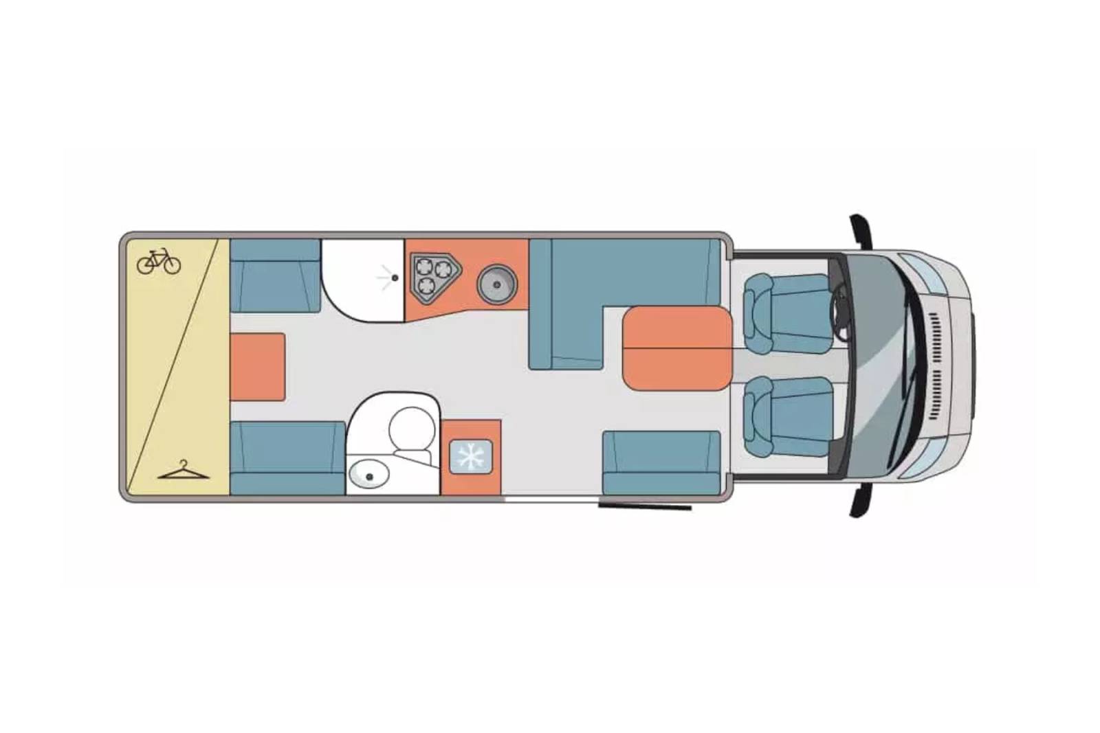 Vend Camping-car profilé occasion, 5 places, 6 couchages, lits superposés et lit de pavillon, Chausson Flash 716 à Roques proche de Toulouse (31)