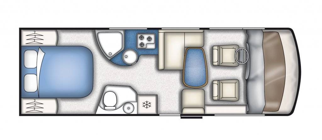 Camping-car intégral occasion, lit central et de pavillon, Pilote G 741 LC, chez Vacances et Loisirs à Roques proche de Toulouse (31)