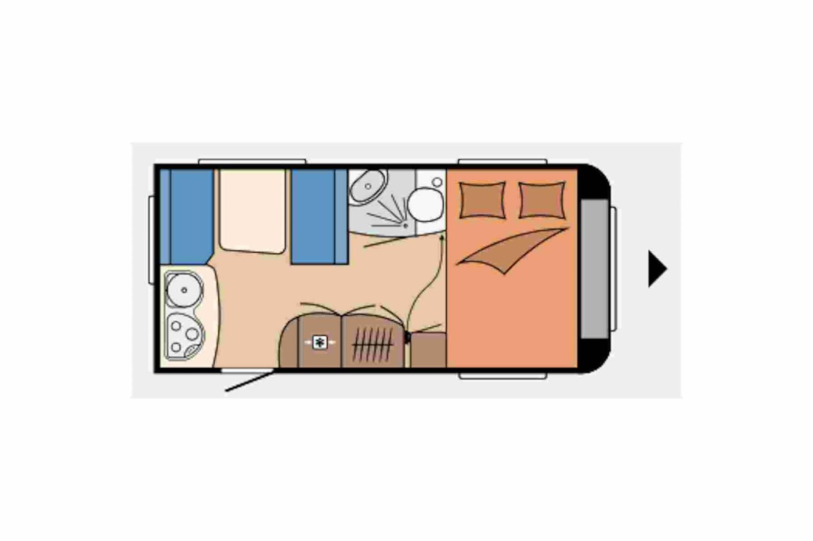 Achat Caravane occasion 4 couchages, petite taille, Hobby excellent  440 SFr, à Roques proche de Toulouse (31)