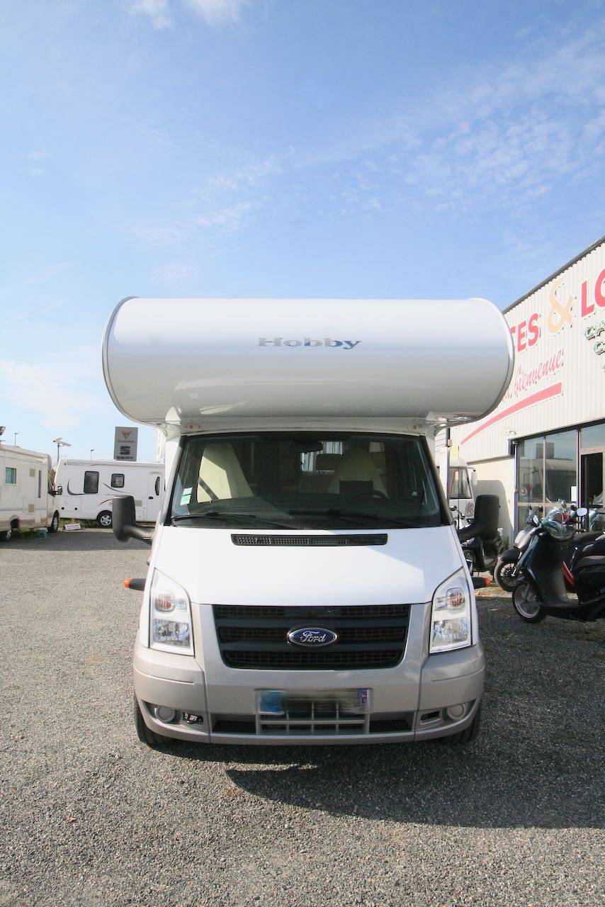 Camping-car capucine occasion, lit à la française, 4 places, Hobby Siesta 555, à Roques proche Toulouse (31)