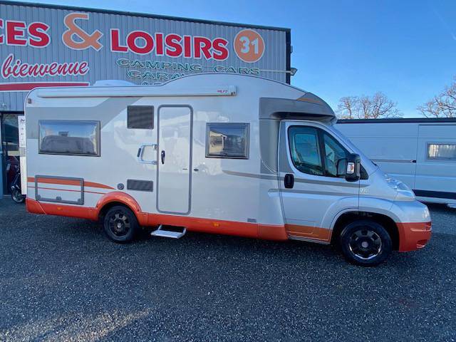 Camping-car profilé d’occasion allemand, lit à la française, lit de pavillon, moins de 7 mètres, Bürstner Quadro IT 664, à Roques, proche de Toulouse 31