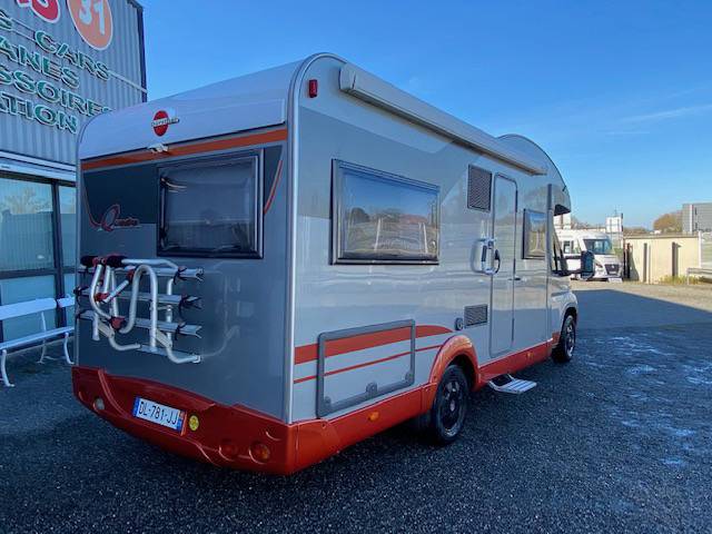 Camping-car profilé d’occasion allemand, lit à la française, lit de pavillon, moins de 7 mètres, Bürstner Quadro IT 664, à Roques, proche de Toulouse 31