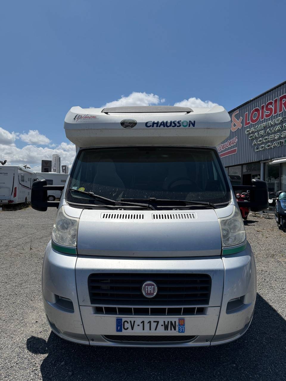 Vente Camping-car profilé occasion, lit central, lit de pavillon, 4 places cartes grise; Chausson Flash 49 EB, à Roques proche de Toulouse (31)