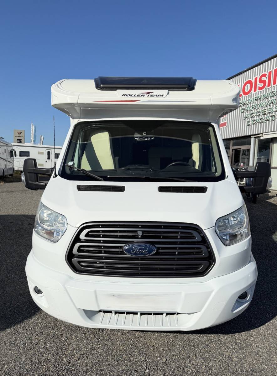 Camping-car profilé occasion, lits jumeaux, lit de pavillon, 5 places carte grise et couchages, Roller team Kronos 284 TL, à Roques proche de Toulouse (31)