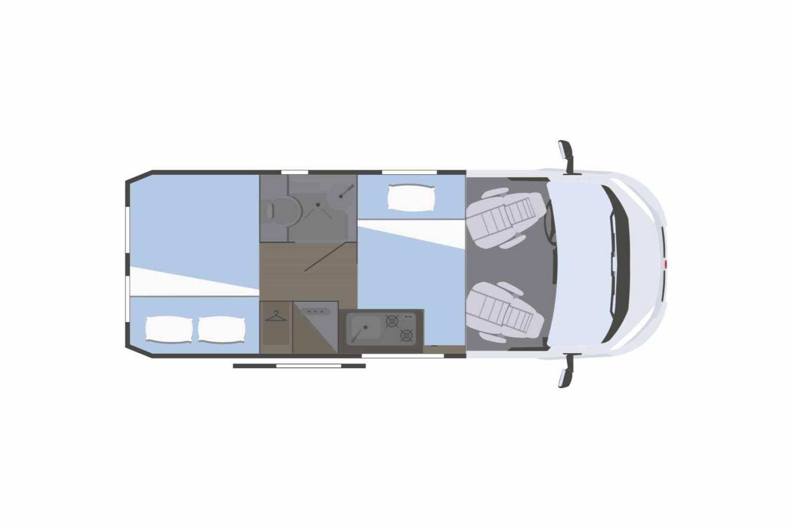 Vend Fourgon aménagé occasion, moins de 6 m, 3 couchages, récent, Rimor Horus 38, à Roques proche de Toulouse (31)