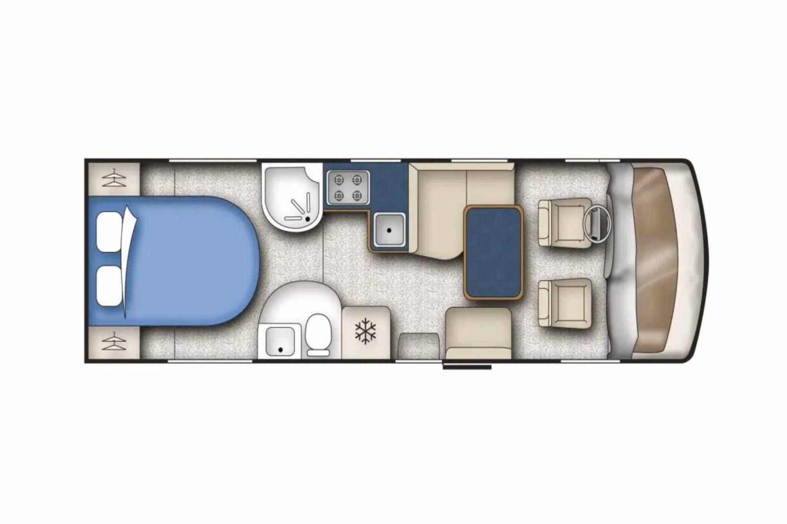 Vend Camping-car occasion intégral, lit central, lit de pavillon, poids lourd, boîte automatique, Bürstner Elégance I 800, à Roques proche de Toulouse (31)