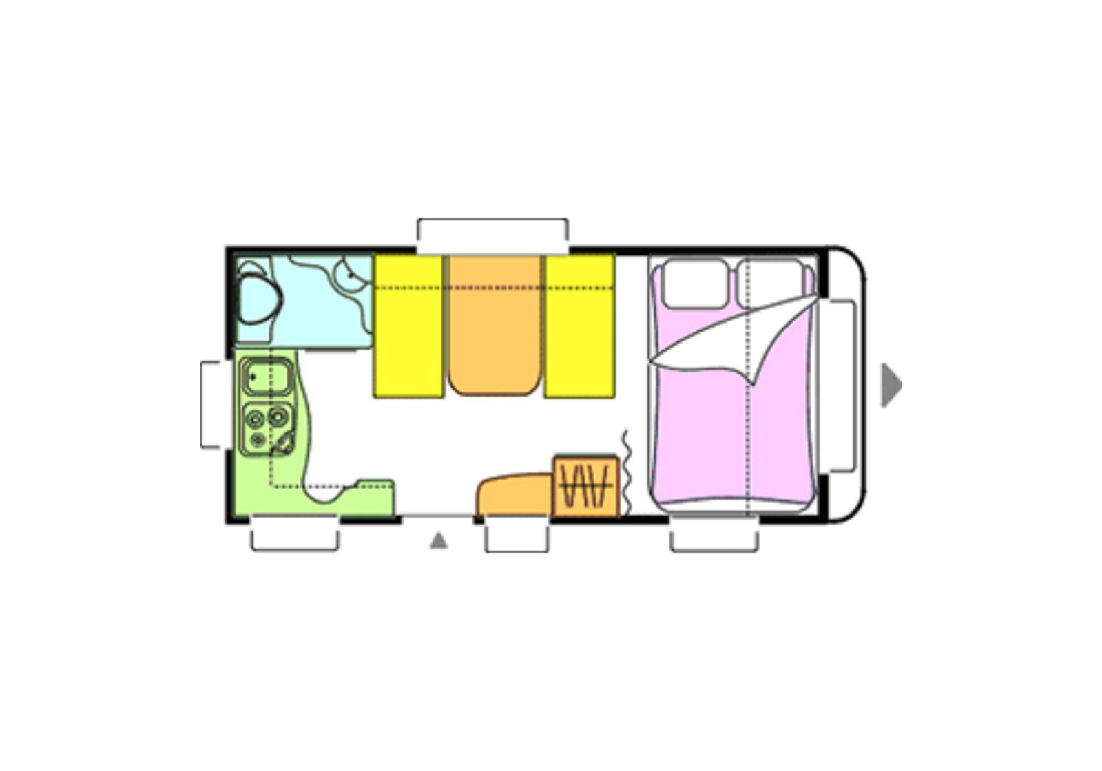 Achat Caravane occasion lit transversal, 4 places, Sterckeman Starlett 465CP à Roques proche Toulouse (31)