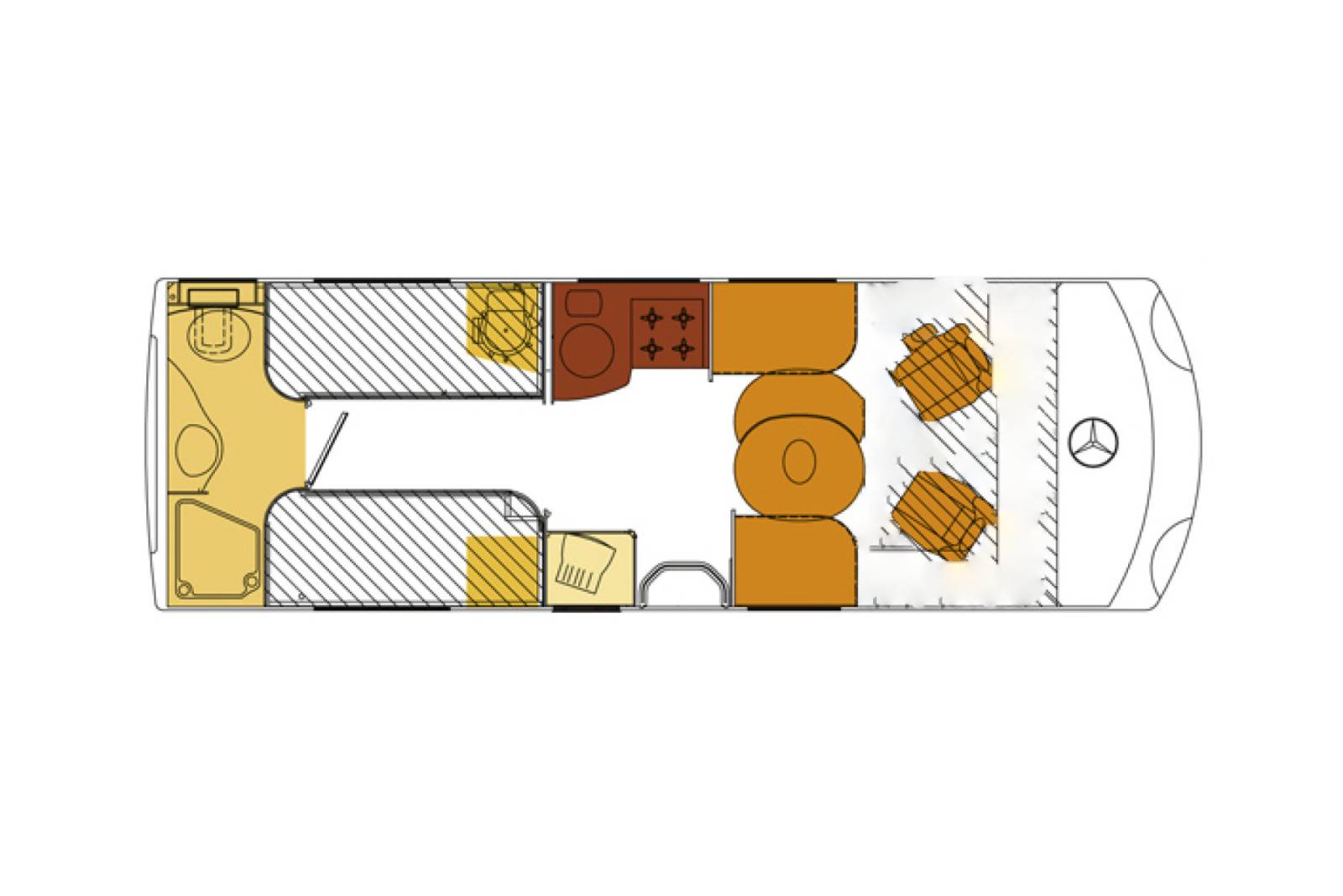 Achat Camping-car intégral occasion, Mercedes, lits jumeaux, salon face à face, Pilote explorateur G733 FJ, à Roques près Toulouse