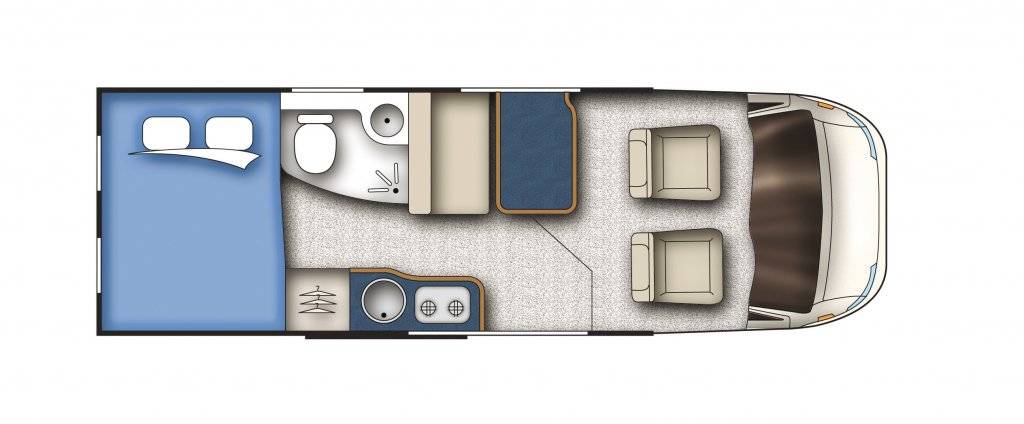 Achat Fourgon aménagé occasion, 4 places, 3 couchages, moins de 6 m, Campérêve 641, à Roques proche Toulouse (31)