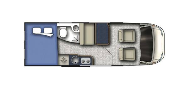 Achat Fourgon aménagé occasion, CrossOver, récent, moins de 6 m, 2 couchages, Hymercar Grand Canyon option CrossOver, à Roques, proche de Toulouse (31)