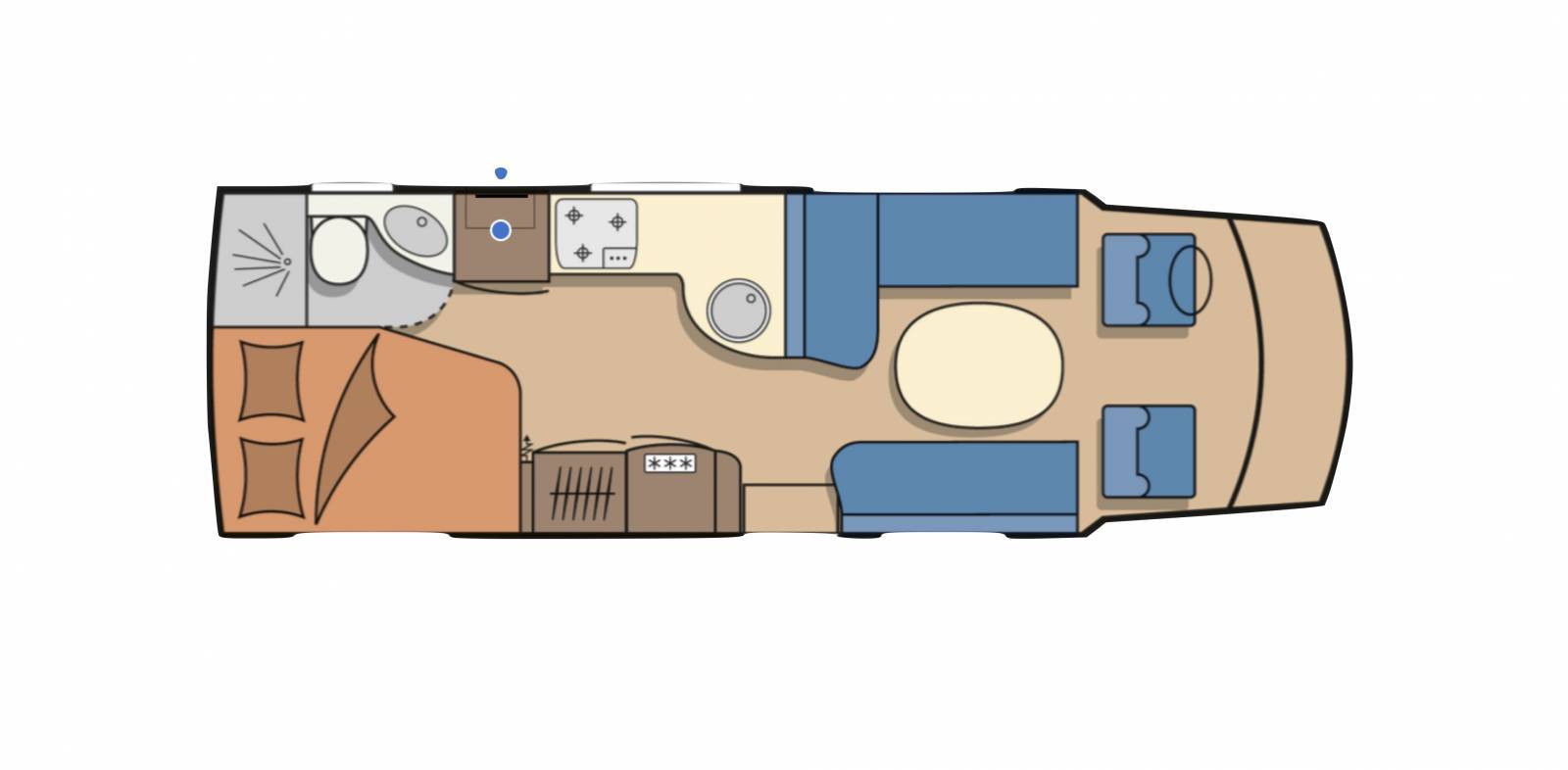 Vend Camping-car intégral occasion, Mercedes, 4 places, 4 couchages, Esterel Manhantan 21 L, à Roques proche de Toulouse 31
