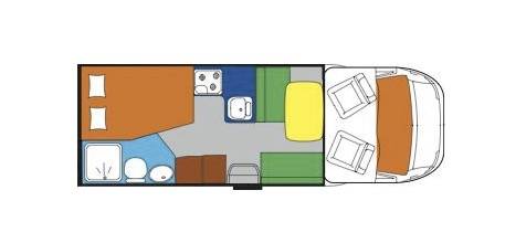 Vend Camping-car profilé d’occasion, lit à la française, lit de pavillon, moins de 7 m, Eriba Car 400 X, à Roques, proche de Toulouse 31.