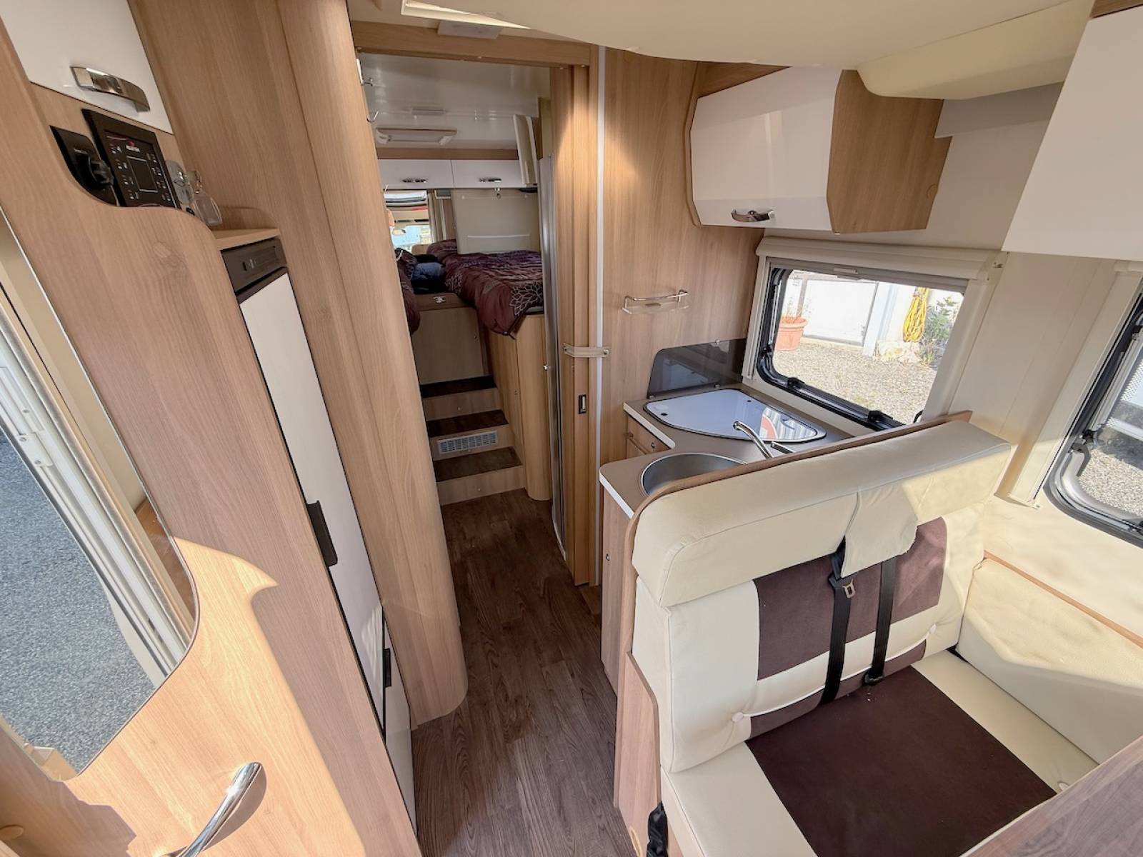 Vend Camping-car profilé occasion, lits jumeaux, lit de pavillon, 5 places carte grise et couchages, Roller team Kronos 284 TL, à Roques proche de Toulouse (31)