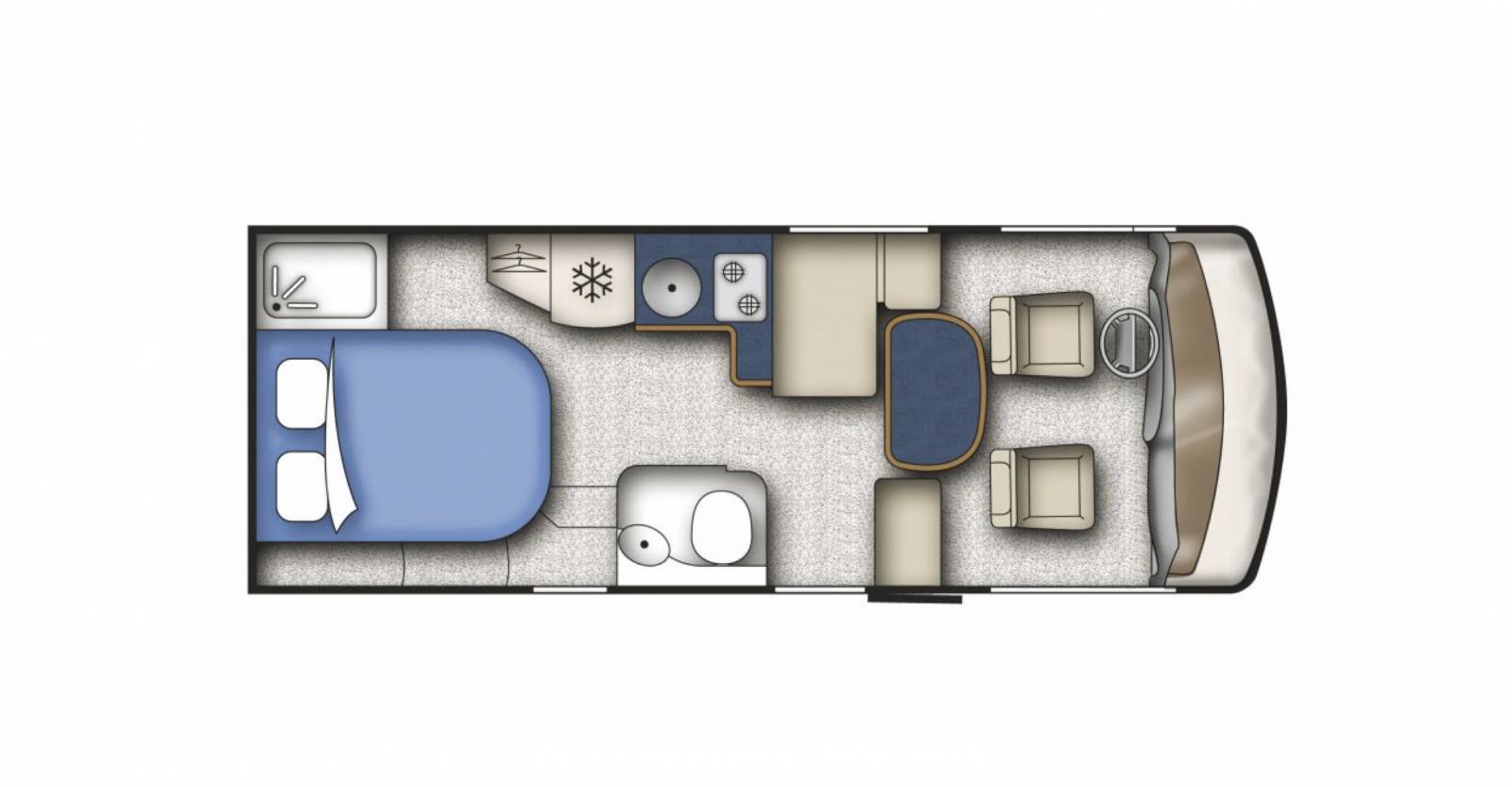 Achat Camping-car occasion intégral, lit central,  moins de 7 m, 4 places, BAVARIA Arctic I69 LC, sur Roques, près Toulouse (31)