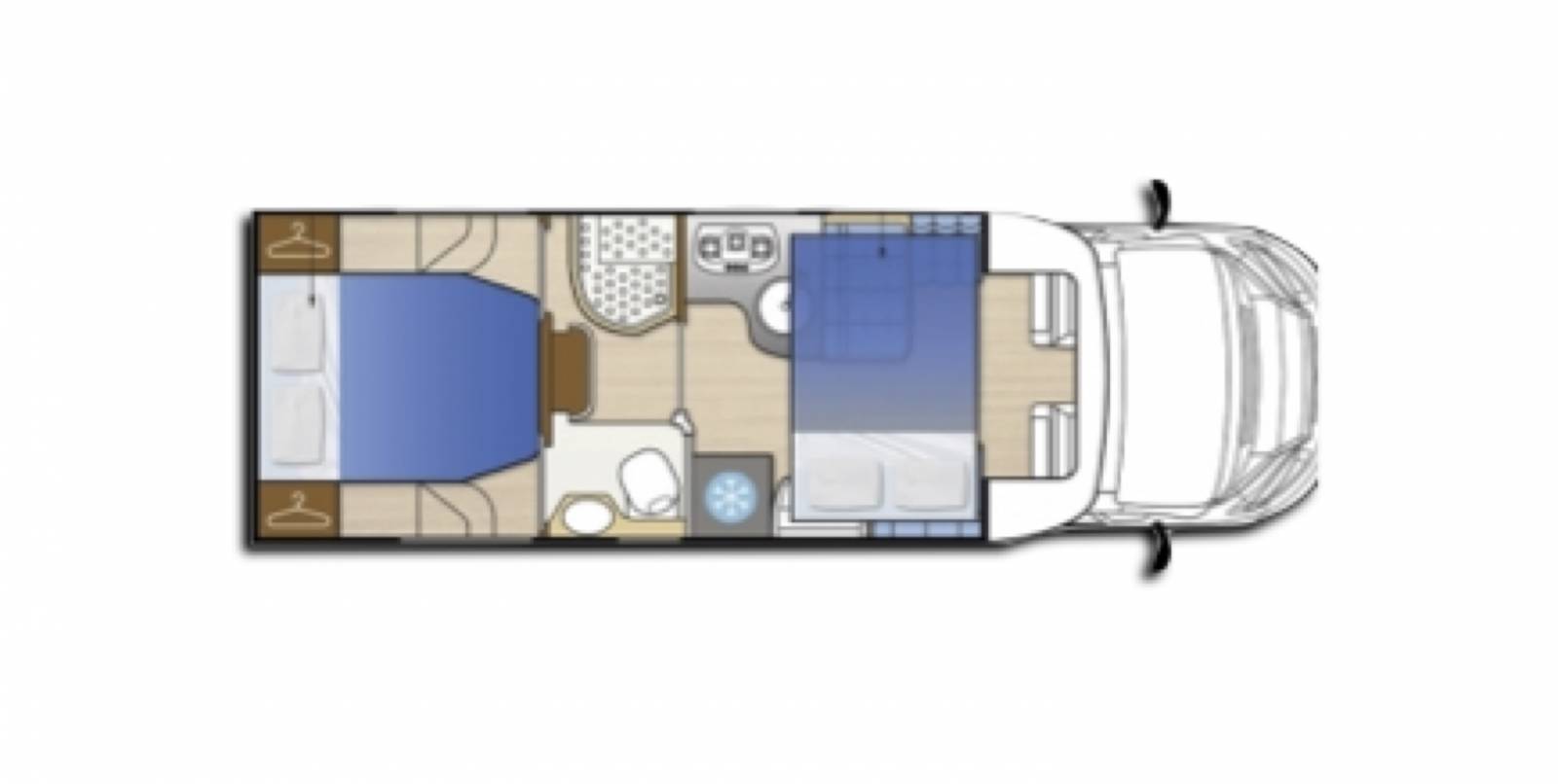 Camping-car profilé occasion, 5 couchages, lit de milieu,  Mc Louis Yearling 77G, à Toulouse (31)