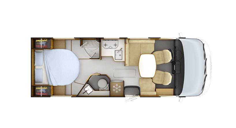 Achat Camping-car intégral d'occasion, moins de 7 m, lit central, Rapido 880 F, à Roques, proche Toulouse