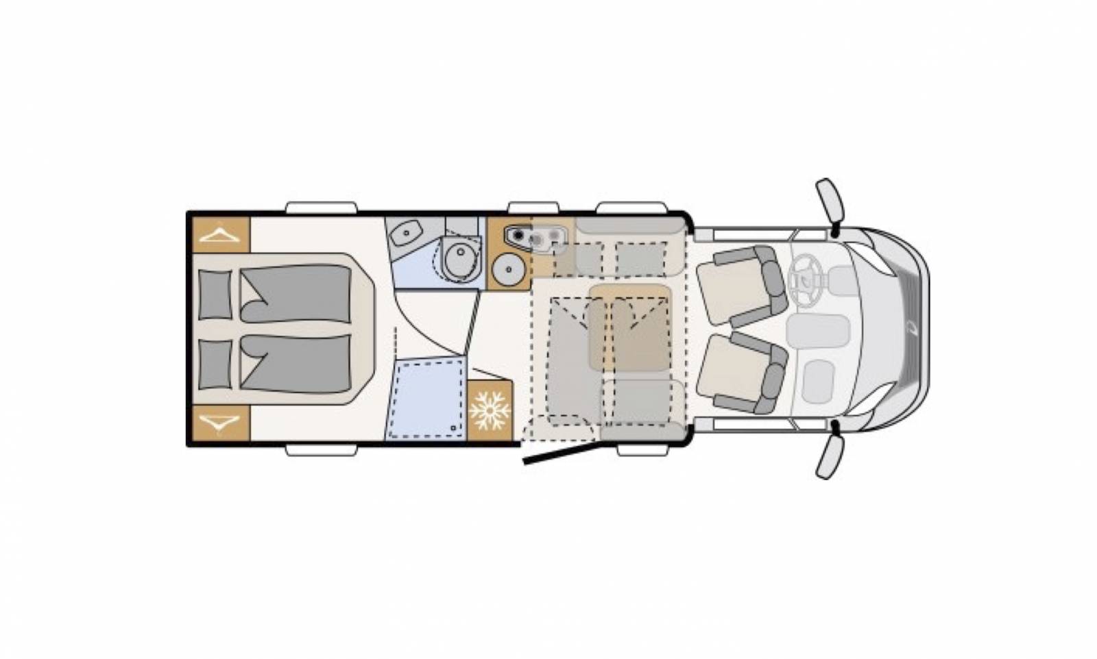 Achat Camping-car profilé occasion, lit de milieu, récent, Dethleffs Trend T7057 DBL, à Roques proche de Toulouse (31)