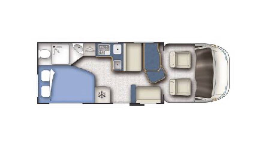 Achat Camping-car profilé d’occasion allemand, lit à la française, lit de pavillon, moins de 7 mètres, Bürstner Quadro IT 664, à Roques, proche de Toulouse 31
