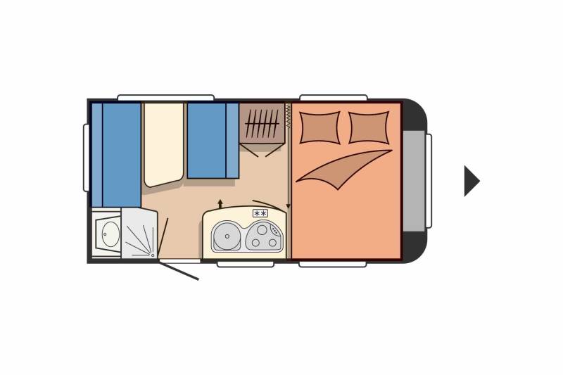 Achat Caravane occasion, moins de 6 m, 4 places, presque neuve, Caravelair Alba 390, à Roques, proche de Toulouse 31