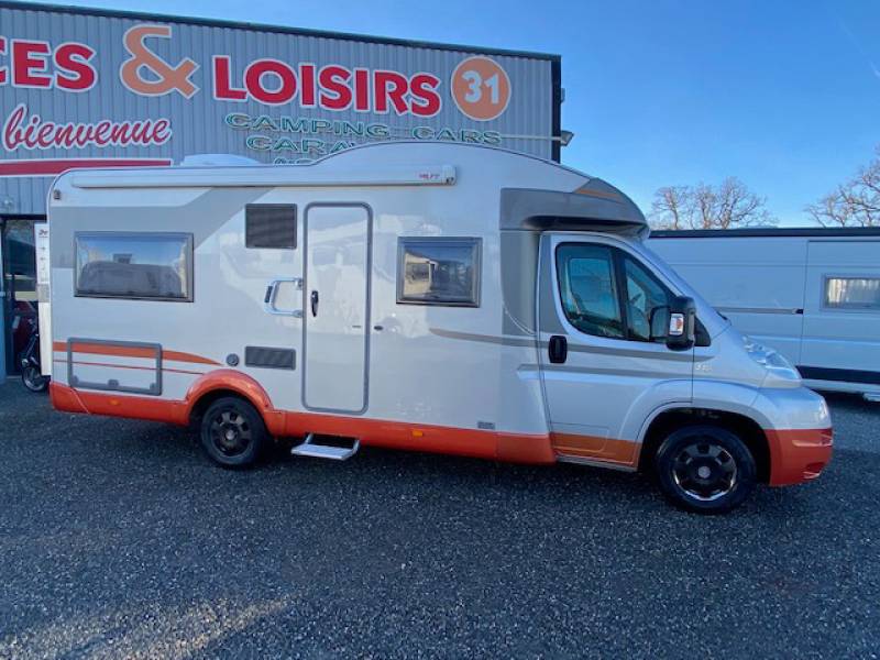 Camping-car profilé d’occasion allemand, lit à la française, lit de pavillon, moins de 7 mètres, Bürstner Quadro IT 664, à Roques, proche de Toulouse 31