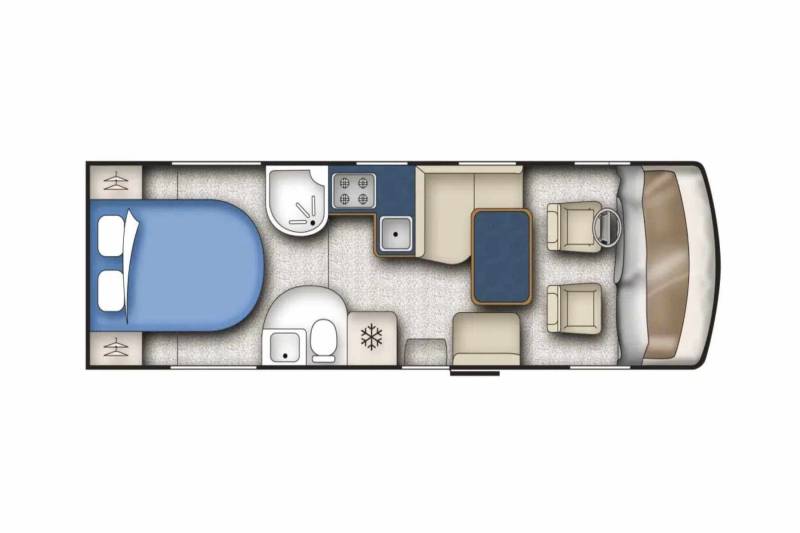 Vend Camping-car occasion intégral, lit central, lit de pavillon, poids lourd, boîte automatique, Bürstner Elégance I 800, à Roques proche de Toulouse (31)