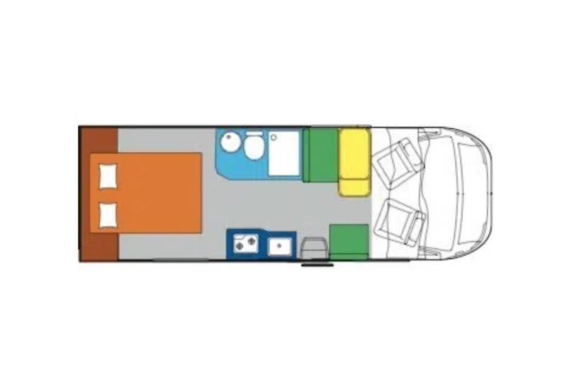 Achat Camping-car profilé occasion, lit central, 3 places, petit prix, moins de 7 m, Chausson Flash 12 top, à Roques proche de Toulouse (31)