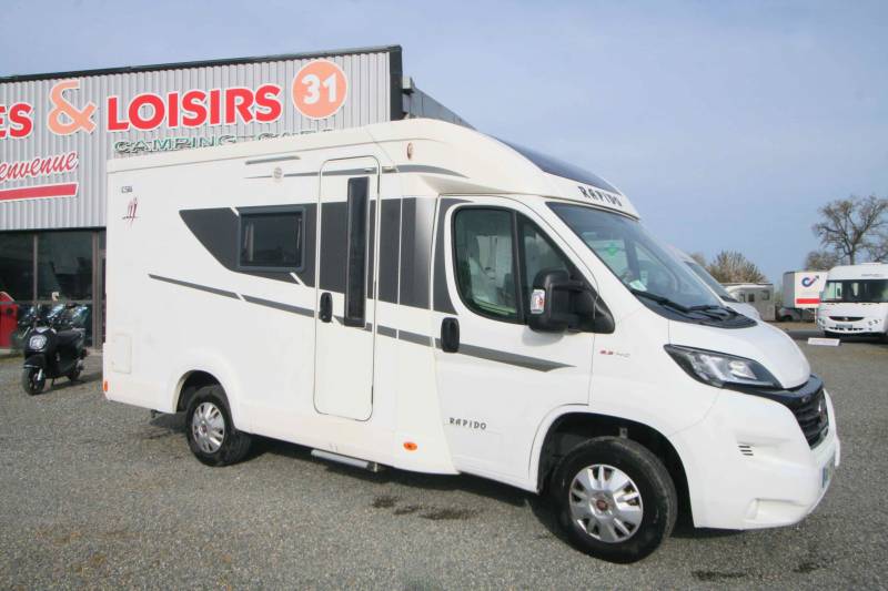 Camping-car profilé d'occasion, récent, lit à la française,  moins de 6 m, Rapido C56, à Roques près Toulouse (31)