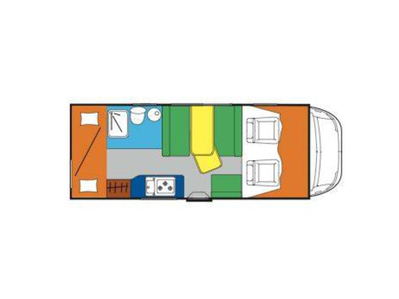 Achat Camping-car capucine occasion, 6 places, lits superposés arrières, Chausson Flash 03, à Roques proche de Toulouse (31)