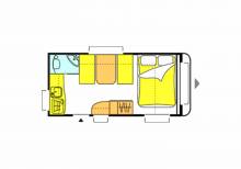 Achat Caravane occasion, lit transversal avant, 4 couchages, Sterkeman Tassili 460 CP à Roques proche de Toulouse (31)