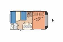 Achat Caravane occasion, moins de 6 m, 4 places, presque neuve, Caravelair Alba 390, à Roques, proche de Toulouse 31