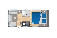 Achat Caravane occasion 4 couchages, presque neuve, lit central, climatisation, Caravelair Artica 490, à Roques, proche de Toulouse (31)