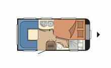 Caravane occasion, salon en U, 4 couchages, Bürstner Belcanto 460 TS, à Roques proche Toulouse (31)