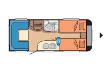 Achat Caravane occasion, 4 places, lits jumeaux, Caravelair Ambiance 450 Style, à Roques proche de Toulouse 31.