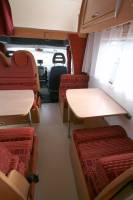 Camping-car capucine occasion, petit prix, lits superposés, 7 m, double dînette, 7 couchages, 5 places carte grise, Chausson Flash 05, à Roques proche de Toulouse (31)