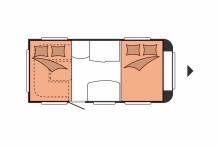 Vend Caravane occasion, lit transversal, salon en U, Hobby 450 UF Excellent, à Roques, proche de Toulouse (31)