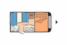 Caravane Occasion 4 couchages, lit transversal, Hobby 400 UF De Luxe easy, à Roques Proche de Toulouse (31)