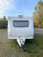 Vend Caravane occasion, lit transversal, salon en U, Hobby 450 UF Excellent, à Roques, proche de Toulouse (31)