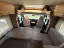 Camping-car profilé occasion, lit central, lit de pavillon, 4 places cartes grise; Chausson Flash 49 EB, à Roques proche de Toulouse (31)