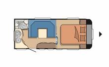 Vend Caravane occasion lit central La Mancelle 490 CB à Roques proche de Toulouse (31)