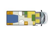 Camping-car profilé occasion, lit central, 4 couchages, moins de 7 m Mc Louis MC4 68 Diamond, chez Vacances et Loisirs, à Roques proche de Toulouse (31)