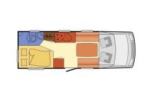 Achat Camping-car profilé occasion, petit prix, lit à la française, salon face à face, moins de 7 m, Autostar Athenor 458, à Roques, près Toulouse (31)