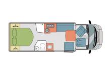 Achat Camping-car profilé occasion, lit central, lit de pavillon, salon face à face, climatisation moteur et cellule, Bavaria T746 Fc, à Roques proche de Toulouse (31)