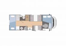 Camping-car occasion capucine, 7 places carte grise, 7 couchages, double dînette, Rimor Seal 9 à Roques proche Toulouse (31)