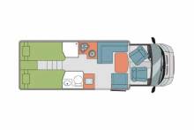 Achat Camping-car profilé occasion, lits jumeaux, lit de pavillon, 5 places carte grise et couchages, Roller team Kronos 284 TL, à Roques proche de Toulouse (31)