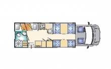 Achat Camping-car capucine occasion, 4 places, lits superposés, 7 couchages, double dînette, Mercedes, Rimor Superbrig 749, à Roques proche de Toulouse (31)